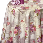 Heavy Duty Flannel Backed Vinyl Tablecloth with Flannel Backing Easy to Wipe-Clean Oilcloth Waterproof Plastic round Square Rectangle 55X55-55X71 Inch Table Cover