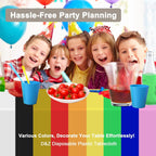 Plastic Table Cloth Disposable, 12 Pack Red Rectangle Tablecloth Individually Wrapped for Indoor&Outdoor, 54 X 108 Inch Table Cover for Party, Picnic, Birthday, Wedding & Dinner