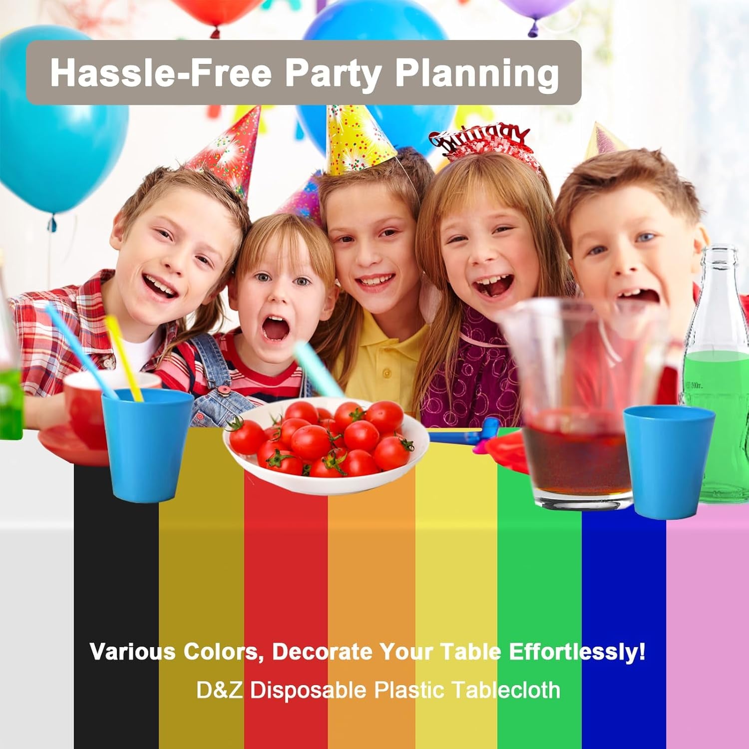 Plastic Table Cloth Disposable, 12 Pack Red Rectangle Tablecloth Individually Wrapped for Indoor&Outdoor, 54 X 108 Inch Table Cover for Party, Picnic, Birthday, Wedding & Dinner
