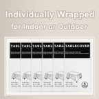 Plastic Table Cloth Disposable, 6 Pack White Rectangle Tablecloth Individually Wrapped for Indoor&Outdoor, 54 X 108 Inch Table Cover for Party, Picnic, Birthday, Wedding & Dinner