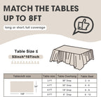 Plastic Table Cloth Disposable, 6 Pack White Rectangle Tablecloth Individually Wrapped for Indoor&Outdoor, 54 X 108 Inch Table Cover for Party, Picnic, Birthday, Wedding & Dinner