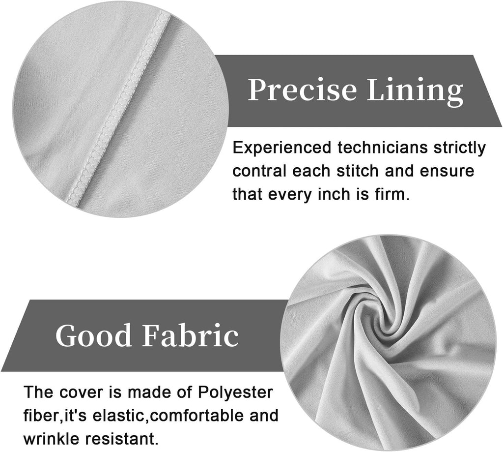 Spandex Table Covers, Stretch Tablecloths for 6 Ft Standard Folding Tables, Universal Rectangular Fitted Table Cloths for Wedding, Banquet, Party and Events (Silver)