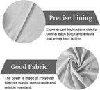 Spandex Table Covers, Stretch Tablecloths for 6 Ft Standard Folding Tables, Universal Rectangular Fitted Table Cloths for Wedding, Banquet, Party and Events (Silver)