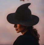 Women Halloween Witch Hat Wool Knitted Cap for Party Masquerade Cosplay Costume Accessory Daily