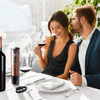 FLASNAKE Electric Wine Opener Rechargeable Cordless Automatic Corkscrew Wine Bottle Opener with Foil Cutter Stainless Steel Rose Gold …