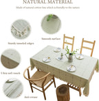 Wrinkle Free Table Cloths for Kitchen Dining Party Tablecloths Table Cloth for Rectangle Tables Farmhouse Tablecloth Christmas (Light Green, Rectangle/Oblong,55 X 71 Inch)