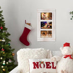 3 Picture Frames 4X6 for Wall, Photo Collage Frame Present for Christmas Birthday, Rustic Photo Frames for Home Wall Decor（White