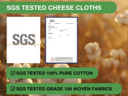 Cheese Cloths, Grade 100, 36X36Inch, Reusable Cheese Cloth with Closed Edges Fabric Fine Mesh Cloth, Unbleached Cotton Muslin Cheesecloth for Straining, Cooking, Yogurt, Herbs,Crafts - 9 Sq.Ft