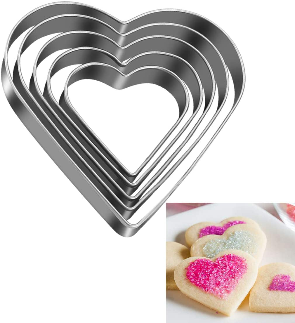 Love Heart Cookie Cutter, Pack of 5…
