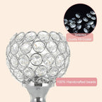 Silver Crystal Candle Holders，Candlestick Holders for Wedding Party Centerpiece