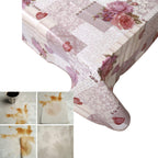 Heavy Duty Flannel Backed Vinyl Tablecloth with Flannel Backing Easy to Wipe-Clean Oilcloth Waterproof Plastic round Square Rectangle 55X55-55X71 Inch Table Cover