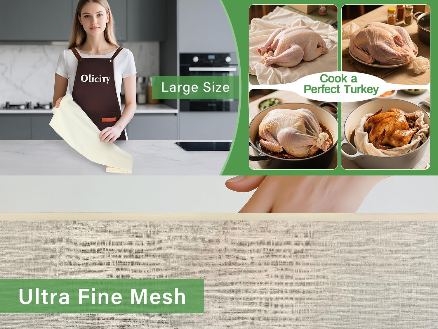 Cheese Cloths, Grade 100, 36X36Inch, Reusable Cheese Cloth with Closed Edges Fabric Fine Mesh Cloth, Unbleached Cotton Muslin Cheesecloth for Straining, Cooking, Yogurt, Herbs,Crafts - 9 Sq.Ft
