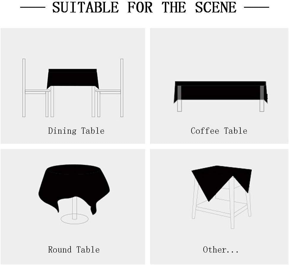 Wrinkle Free Table Cloths for Kitchen Dining Party Tablecloths Table Cloth for Rectangle Tables Farmhouse Tablecloth Christmas (Light Green, Rectangle/Oblong,55 X 71 Inch)