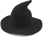 Women Halloween Witch Hat Wool Knitted Cap for Party Masquerade Cosplay Costume Accessory Daily