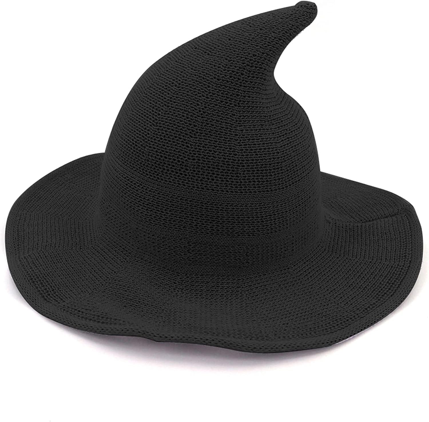 Women Halloween Witch Hat Wool Knitted Cap for Party Masquerade Cosplay Costume Accessory Daily