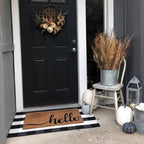 Black and White Checkered Rug - Premium 28" X 44" Buffalo Plaid Outdoor Rug - Front Porch Cotton Rug Entryway Patio - Buffalo Check Rug - Plaid Door Mat - Farmhouse Decor Washable