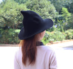Women Halloween Witch Hat Wool Knitted Cap for Party Masquerade Cosplay Costume Accessory Daily