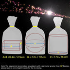 12"X 16", 100Pcs Bottom Gusset Bags, Clear Plastic Cellophane Mug Treat Goodie Gift Bags with 100X Twist Ties, Large Party Favor Packaging, Toy Wrapping (No Side Gusset)