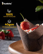 Tulip Cupcake Liners 200PCS, Muffin Baking Cupcake Liners Holders, Baking Cups, Cupcake Wrapper for Party, Wedding, Birthday, (Coffee)