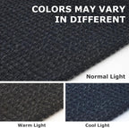Washable Area Rug 4X6 Non Slip Rubber Backed Woven Rugs for Entryway Indoor Bedroom Rugs Kitchen Rug Floor Throw Carpet for Entrance Front Door Living Room, Black/Grey