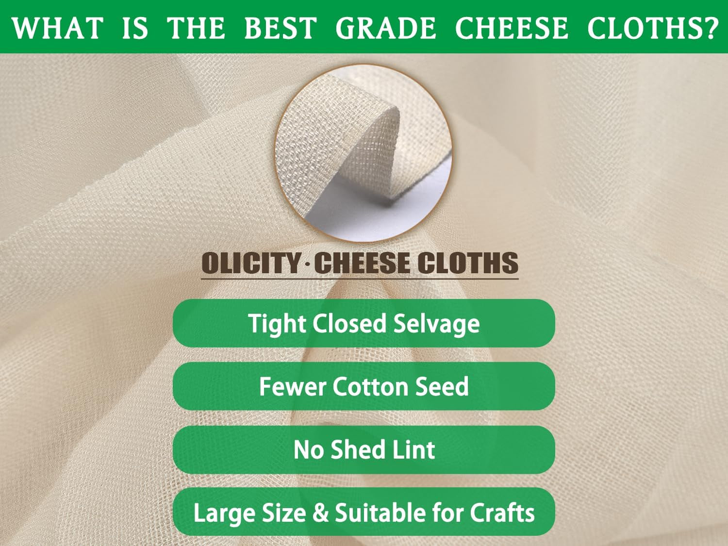 Cheese Cloths, Grade 100, 36X36Inch, Reusable Cheese Cloth with Closed Edges Fabric Fine Mesh Cloth, Unbleached Cotton Muslin Cheesecloth for Straining, Cooking, Yogurt, Herbs,Crafts - 9 Sq.Ft