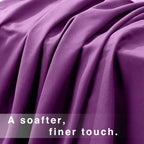 Bed Sheet Set Queen Size 16 Inches Deep Pocket 1800 Thread Count 100% Microfiber Sheet,Bedding Super Soft Comfortable, Cool Warm,4 Piece（Purple）