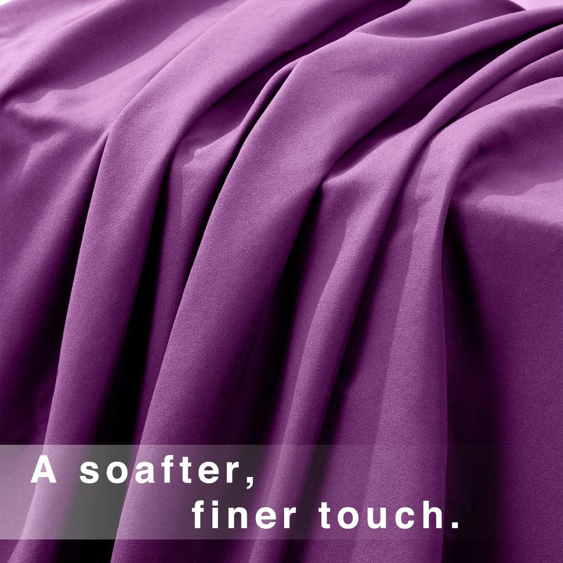 Bed Sheet Set Queen Size 16 Inches Deep Pocket 1800 Thread Count 100% Microfiber Sheet,Bedding Super Soft Comfortable, Cool Warm,4 Piece（Purple）