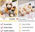 Tulip Cupcake Liners 200PCS, Muffin Baking Cupcake Liners Holders, Baking Cups, Cupcake Wrapper for Party, Wedding, Birthday, (Coffee)
