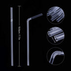 500 Pcs Clear Disposable Plastic Flexible Straws.(0.23'' Diameter and 7.7" Long)