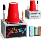 Disposable Cup Holder with Marker Slot
