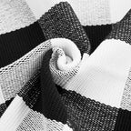Buffalo Plaid Rug 24 X 51 Inch for Layered Hello Door Mats Washable Black and White Reversible Checked Outdoor Rugs Carpet for Front Door Entryway