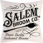 Halloween Decor Throw Pillow Covers Set of 4 Halloween Decorations Hocus Pocus Farmhouse Saying Fall Pillow Covers 18 X 18 Inches for Home Couch