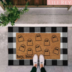 Black and White Checkered Rug - Premium 28" X 44" Buffalo Plaid Outdoor Rug - Front Porch Cotton Rug Entryway Patio - Buffalo Check Rug - Plaid Door Mat - Farmhouse Decor Washable