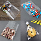 Cake Pop Bags,  300 Pcs Cellophane Treat Bags 3X5 with 300 Twist Ties 1.4 Mils Thickness OPP Plastic Bags for Lollipop Candy Chocolate Cookie Wrapping Buffet