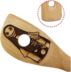 Unique Pattern Burned Wooden Spoons Nightmare before Christmas Kitchen Slotted Spoon House Warming Presents Bamboo Utensil Set