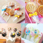 Cake Pop Bags,  300 Pcs Cellophane Treat Bags 3X5 with 300 Twist Ties 1.4 Mils Thickness OPP Plastic Bags for Lollipop Candy Chocolate Cookie Wrapping Buffet
