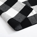 Buffalo Plaid Rug 24 X 51 Inch for Layered Hello Door Mats Washable Black and White Reversible Checked Outdoor Rugs Carpet for Front Door Entryway
