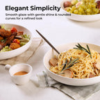 9.75" Large Pasta Bowls, 50 Ounces Big Salad Bowls, Ceramic Serving Bowl Set of 4, Wide and Shallow Bowls Set, Microwave and Dishwasher Safe, White